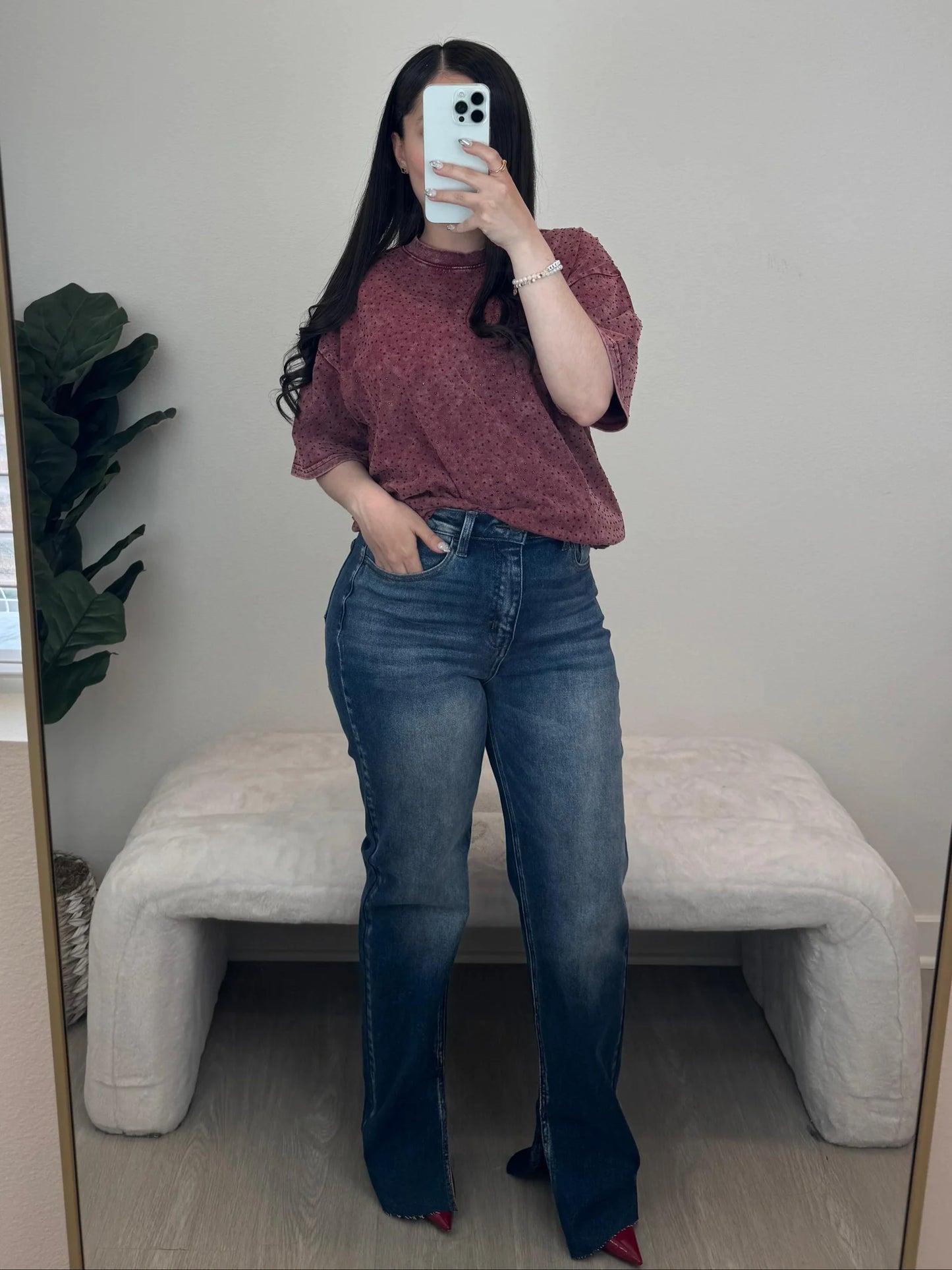 MABEL RHINESTONE TOP